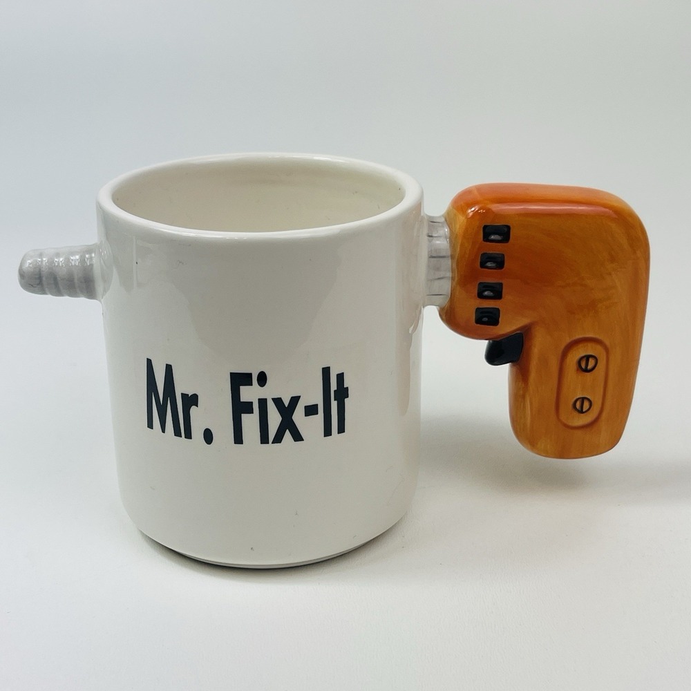Applause Inc Mr Fix It Mug Drill Handle Drilled Through Men Gift Father Husband